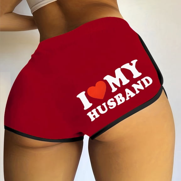 POROPL Women Shorts Under $10 Fashion High Waist Elastic Waist Casual Loose Shorts Print Short