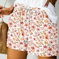 thumbnail image 1 of POROPL Women Shorts Under $10 Summer Elastic Waist Casual Shorts with Pockets Print Short, 1 of 5