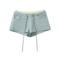 thumbnail image 1 of POROPL Women Shorts Cotton New Spring Summer Fashion Elastic Waist Stretch Shorts Slim Short, 1 of 4