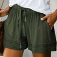 thumbnail image 1 of POROPL Women Shorts Summer Elastic Waist Casual Loose Shorts with Pockets, 1 of 7