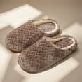 thumbnail image 1 of POROPL Women Slippers Fuzzy Slippers Soft Sole Slippers Winter Indoor(Argyle,Slip On,Warm) Size 8.5-9, 1 of 4