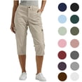 thumbnail image 1 of POROPL Women's Cargo Capris,Capris for Women,Chino Pants with Pockets Straight Leg Cropped Pants, 1 of 8