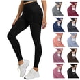 thumbnail image 1 of POROPL Leggings for Women,Mesh Pockets High Waisted Hip Lifting Stripe Threaded Active Yoga Pants, 1 of 9