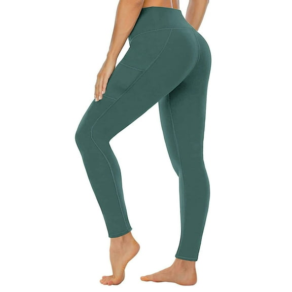 POROPL Women's Leggings with Pockets High Waisted Soft Slim Tummy Control Leggings Yoga Size S-L