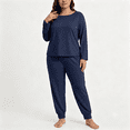 thumbnail image 1 of POROPL Women's Pajama Sets,Plus Size Long Sleeve Tops and Jogger Pants Sleepwear Loungewear Sizes XL-5X, 1 of 5