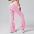 thumbnail image 1 of POROPL Women's Pink Flare Leggings High Waisted Seamless Leggings Yoga Athletic Workout Size Xs-XL, 1 of 9