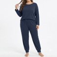 thumbnail image 1 of POROPL Women's Plus Size Pajamas,Long Sleeve Tops and Jogger Pants Sleepwear Loungewear Sizes XL-5X, 1 of 6