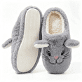 thumbnail image 1 of POROPL Women's Slippers,Cute Fuzzy Slippers Plush Animal House Shoes Cozy Warm Indoor Slip On, 1 of 9