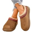 thumbnail image 1 of POROPL Women's Snow Boots,Winter Warm Faux Fur Lined Slip On Ankle Boots Non Slip Casual Shoes, 1 of 9