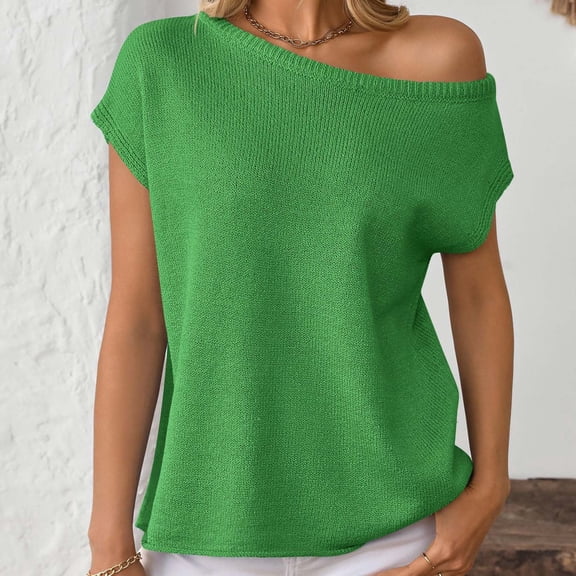 POROPL Women's Sweaters Crew Neck Sweater Casual Knitted Top Pullover Size S-XL