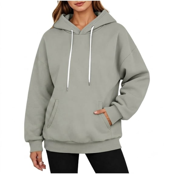 POROPL Women's Sweatshirts,Oversized Pullover Hoodie Casual Long Sleeve Fleece Top with Pockets