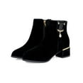 thumbnail image 1 of POROPL Womens Ankle Boots Winter Fleece Rhinestone Shoes,Womens Boots Size 4.5, 1 of 9