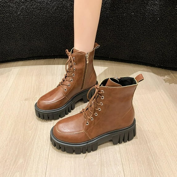 POROPL Womens Boots Ankle Fashion Chunky Shoes,Boots for Women Size 5