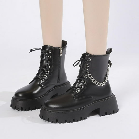 POROPL Womens Boots Ankle Fashion Chunky Shoes,Womens Boots Size 5