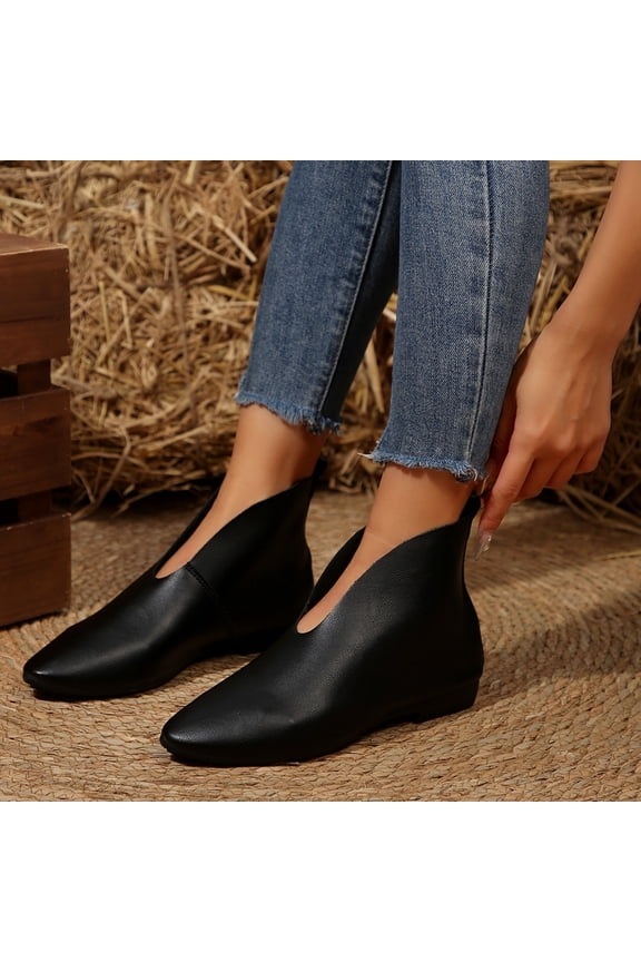 Womens Boots Ankle Low Heel Flat Pointed Toe Sock Shoes,Womens Boots Size 5.5