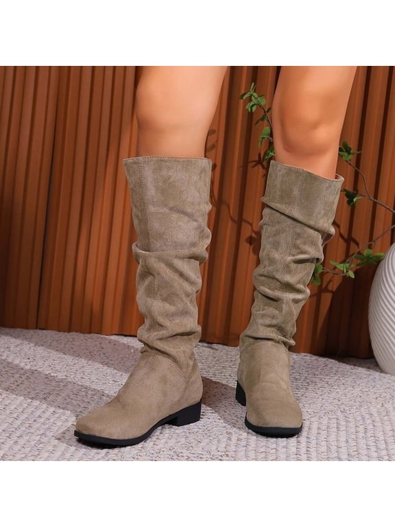 Womens Boots Mid Calf Flat Suedeknight Shoes,Womens Boots Size 5