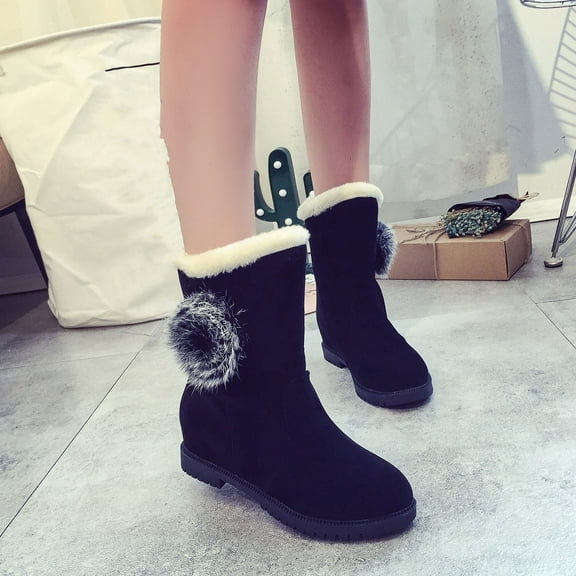 POROPL Womens Boots Mid Calf Retro Shoes,Womens Boots Size 4