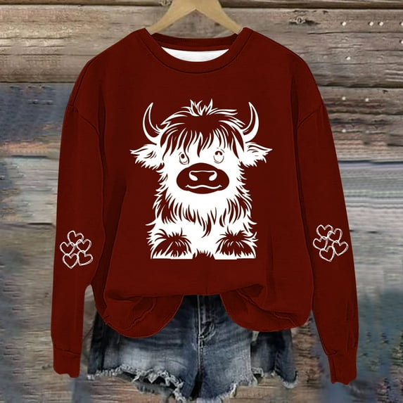 POROPL Womens Hoodies Pullover Winter Fashion Long Sleeve Sweatshirts Print Pullover Tops Casual Fall Outfits