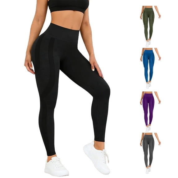 CAZOFW Womens Leggings,Butt Lifting Leggings High Waisted Yoga Gym Workout Tummy Control Legging