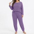 thumbnail image 1 of POROPL Womens Plus Size Pajama Sets,Long Sleeve Tops and Jogger Pants Sleepwear Loungewear Sizes XL-5X, 1 of 6