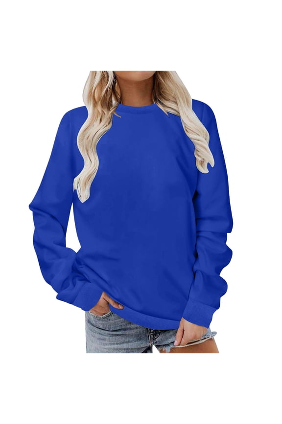 Women's Plus Size Sweatshirts,Crewneck Sweatshirts Casual Long Sleeve Pullover Tops,Size S-5X