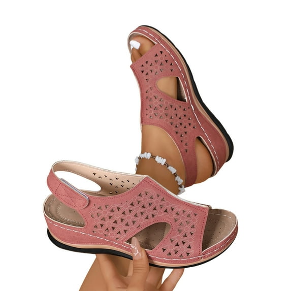POROPL Womens Sandals Orthopedic Wide Width Sandals Open Toe Walking Arch Support Slides Sandals