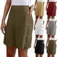 thumbnail image 1 of POROPL Womens Shorts Summer Fashion Shorts Button Short, 1 of 7
