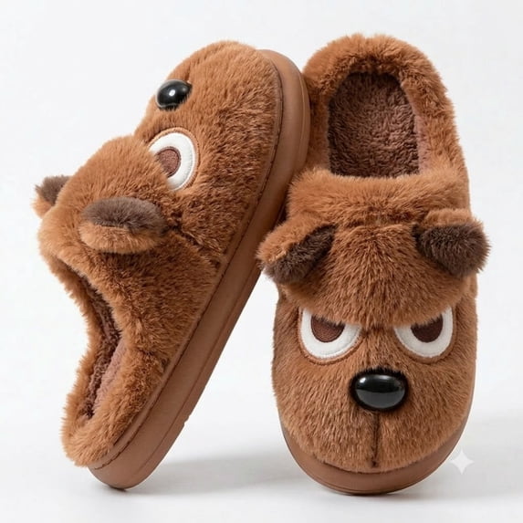 POROPL Womens Slippers,Cute Fuzzy Slippers Plush Animal House Shoes Cozy Warm Indoor Slip On