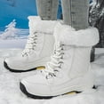 thumbnail image 1 of POROPL Womens Snow Boots Ankle Outdoor Fleece Shoes,Boots for Saving Size 10.5, 1 of 4