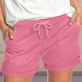 thumbnail image 1 of POROPL Womens Summer Shorts Elastic Waist Casual Shorts with Pockets, 1 of 8
