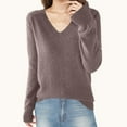 thumbnail image 1 of POROPL Womens Sweaters Long Sleeve V-Neck Sweater Thin Knitted Top,Lightweight,Size S-XXL, 1 of 3
