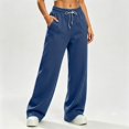 thumbnail image 1 of POROPL Womens Sweatpants,High Waisted Wide Leg Pants Loose Fit Drawstring Casual Lounge Athletic Pants, 1 of 7