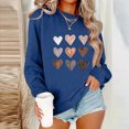 thumbnail image 1 of POROPL Womens Sweatshirts Fashion Long Sleeve Sweatshirts Casual Loose Hearts Print Fall Sweatshirts, 1 of 3