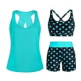 thumbnail image 1 of POROPL Womens Swimsuits Tankini Modest Three Piece Swimsuit Racerback Bathing Suits, 1 of 6