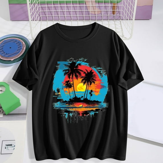 POROPL Womens T Shirts ,Cotton Womens Graphic T Shirts Crewneck Short Sleeve Shirt