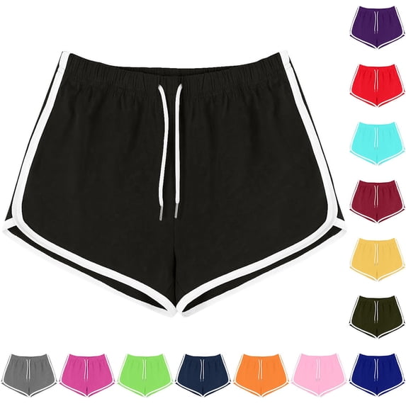 POROPL Womens Yoga Shorts,Summer Drawstring Elastic Waisted Loose Sports Workout Active Shorts