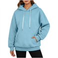 thumbnail image 1 of POROPL Womens Hoodies,Oversized Pullover Hoodie Casual Long Sleeve Fleece Top with Pockets, 1 of 6