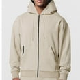 thumbnail image 1 of POROPL Zipper Hoodies for Men Cotton Long Sleeve Sweatshirt with Pockets Casual Sports Plain Sweatshirts, 1 of 8