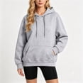thumbnail image 1 of POROPL Sweatshirts for Women,Pullover Hoodie Loose Fit Long Sleeve Sweatshirt with Kangaroo Pockets, 1 of 9