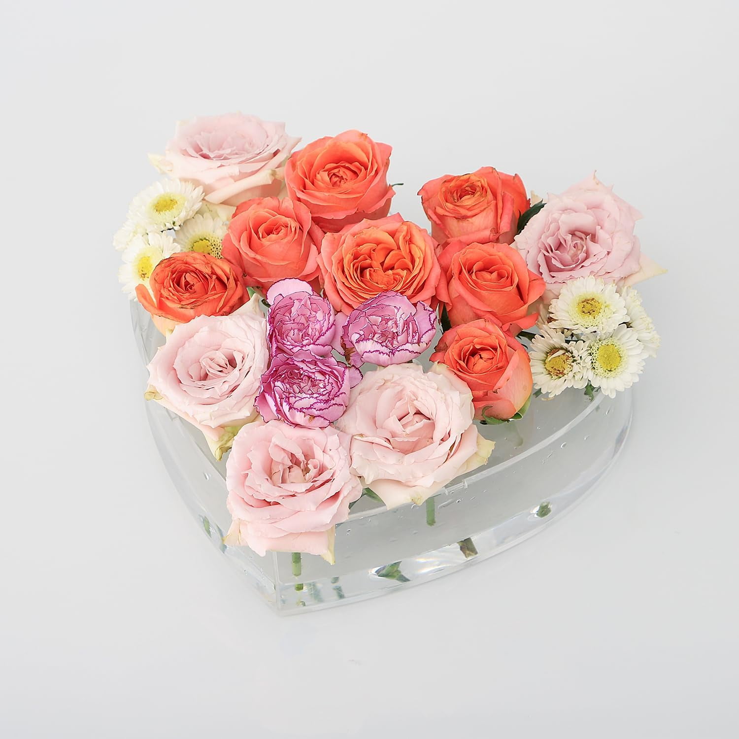PORPAN Heart Vase Clear Acrylic Flower Vase For Dining Table porpan-heart-vase-clear-acrylic-flower-vase-for-dining-table