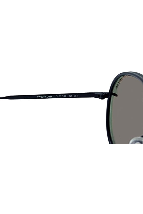 PORSCHE DESIGN P'8478D Aviator Sunglasses Black Matte Frame Size 63mm + Extra Lens