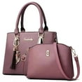 thumbnail image 1 of PORT&LOTUS Small Compact Genuine Leather Crossbody Bag Set for Women with Shoulder Strap Women's Top-handle Handbags with Multi Pocket Tote Bag with Cat-Shaped Pendant, 1 of 5