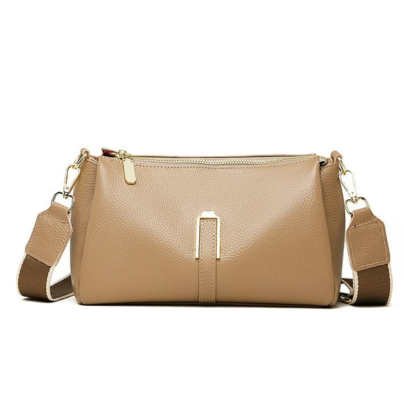 PORT&LOTUS Small Baguette Bag PU Leather Crossbody Bag Purse for Women with Adjustable Shoulder Strap.