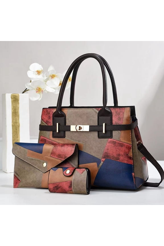 Small Compact Genuine Leather Crossbody Bag for Women Real Leather Purses for Women with Shoulder for Women with Built in Wallet three for a set.