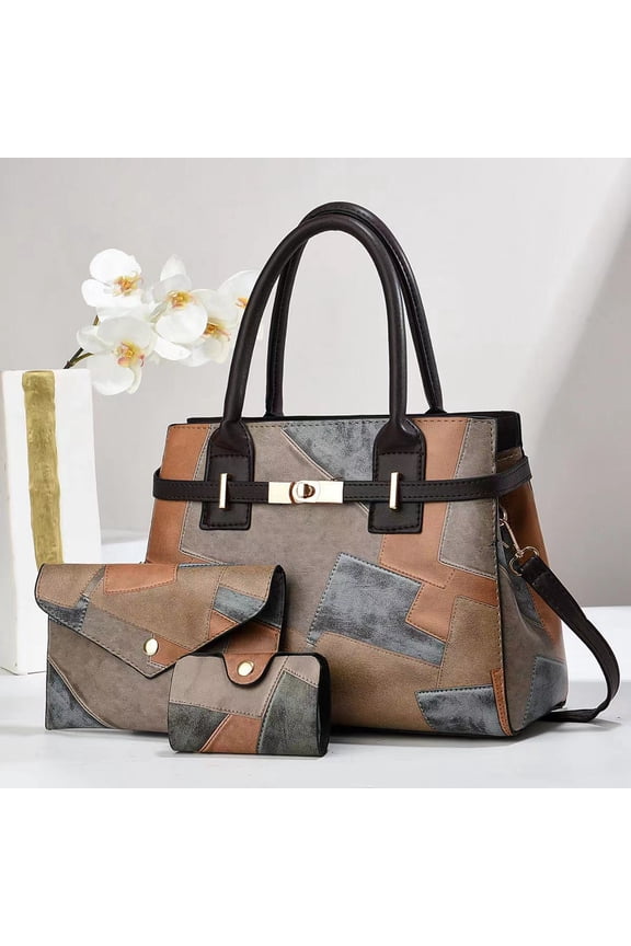 Small Compact Genuine Leather Crossbody Bag for Women Real Leather Purses for Women with Shoulder for Women with Built in Wallet three for a set.