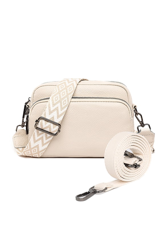 Small Compact Genuine Leather Crossbody Bag for Women Real Leather Purses for Women with Shoulder for Women with Built in Wallet