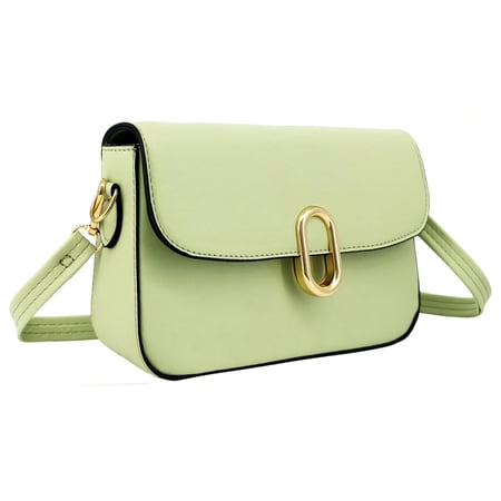 PORT&LOTUS Small Saddle Bag Purses for Women,Small Purses for Women Crossbody Trendy,Women's Over the Shoulder Purse,Shoulder Handbags,Green