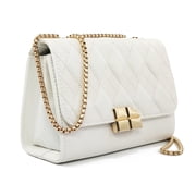 Small Shoulder Purses for Women with Golden Chain Strap Quilted Designer Handbags for Women Cute Purses for Women Trendy Ladies Handbags White Womens Crossbody 
