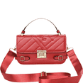 thumbnail image 1 of PORT&LOTUS Women's Red Quilted Faux Leather Crossbody Bag Mini Flap Satchel with Top Handle & Wide Adjustable Strap Elegant Shoulder Purse for Work, 1 of 7
