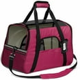 thumbnail image 1 of PORTABLE  Pet  Cat Travel   Bag Portable Soft Sided Comfort Case Airline Approved,Rosy, 1 of 12